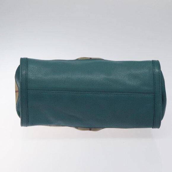 BURBERRY Nova Check Hand Bag PVC Beige Auth 127155 - Picture 6 of 16